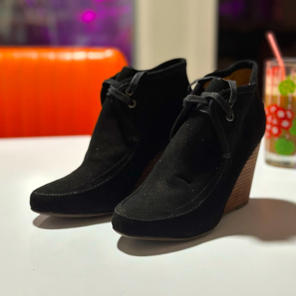 Kelsi Dagger Black Suede Booties